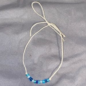 White & Blue Beach Choker